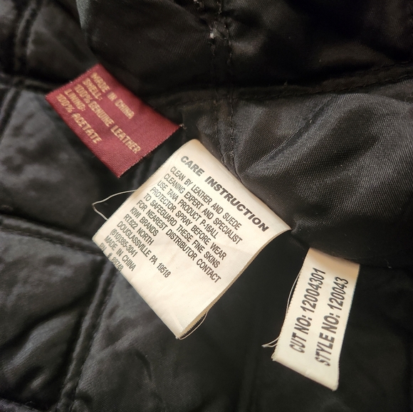 The Territory Ahead Vintage Men's Heavy Black Leather Bomber Jacket - Size XXL - Picture 12 of 14